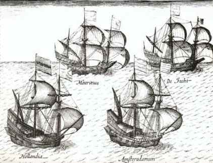 De eerste VOC schepen